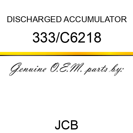 DISCHARGED ACCUMULATOR 333/C6218