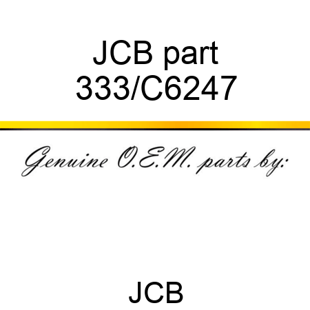 JCB part 333/C6247