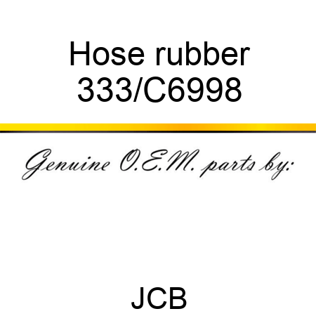 Hose rubber 333/C6998