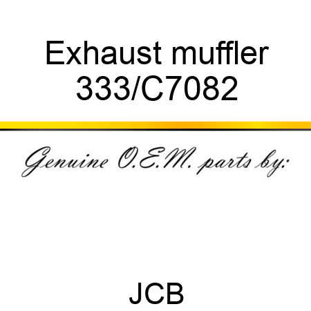 Exhaust muffler 333/C7082