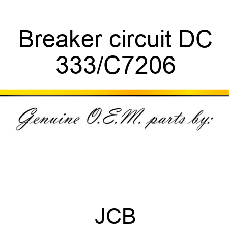 Breaker circuit DC 333/C7206