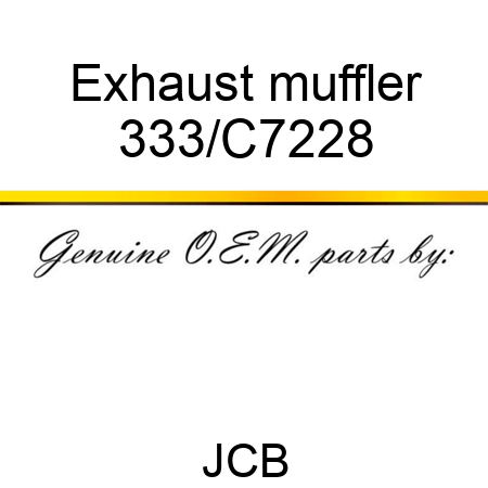 Exhaust muffler 333/C7228