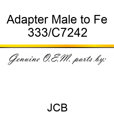 Adapter Male to Fe 333/C7242