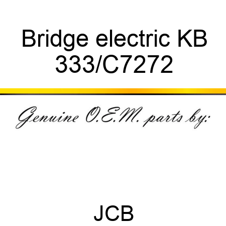 Bridge electric KB 333/C7272