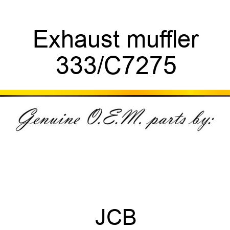 Exhaust muffler 333/C7275