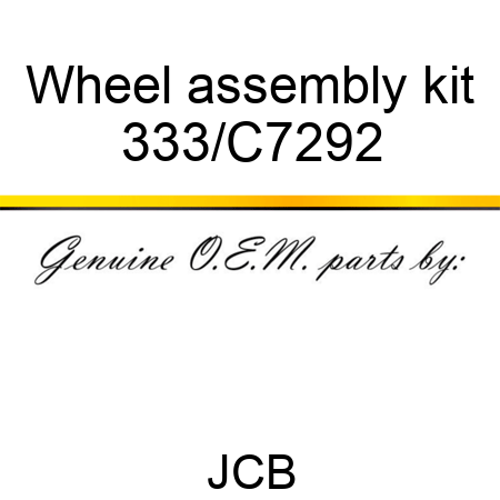 Wheel assembly kit 333/C7292