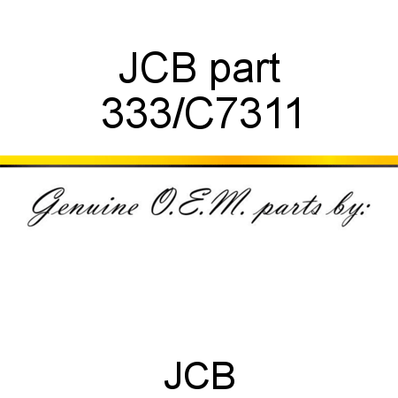 JCB part 333/C7311