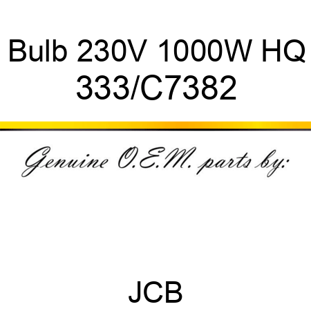 Bulb 230V 1000W HQ 333/C7382