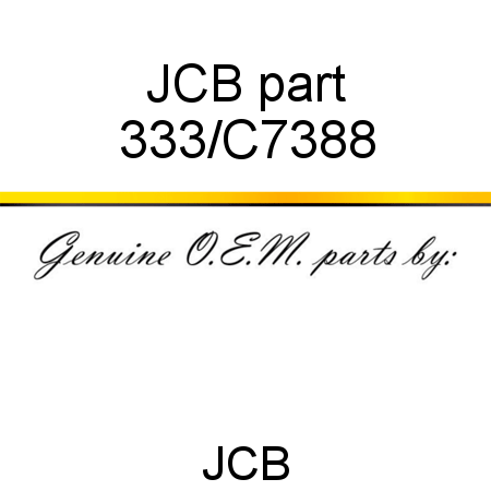 JCB part 333/C7388