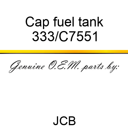 Cap fuel tank 333/C7551