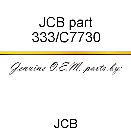 JCB part 333/C7730