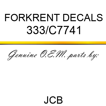 FORKRENT DECALS 333/C7741