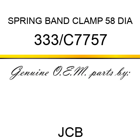 SPRING BAND CLAMP 58 DIA 333/C7757