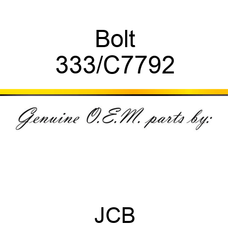 Bolt 333/C7792