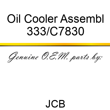 Oil Cooler Assembl 333/C7830