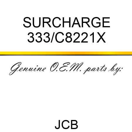 SURCHARGE 333/C8221X