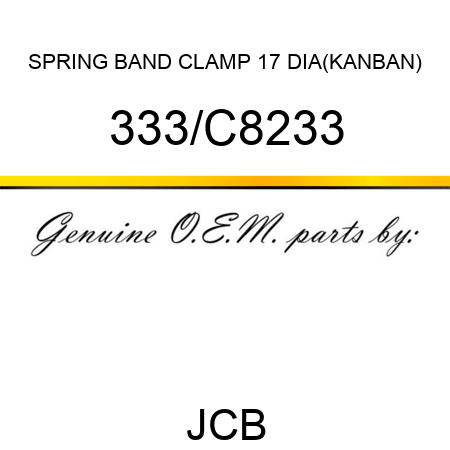 SPRING BAND CLAMP 17 DIA(KANBAN) 333/C8233