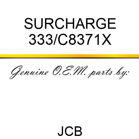 SURCHARGE 333/C8371X