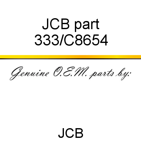 JCB part 333/C8654