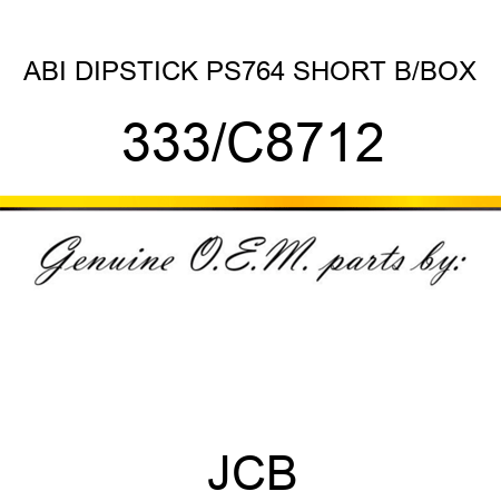 ABI DIPSTICK PS764 SHORT B/BOX 333/C8712