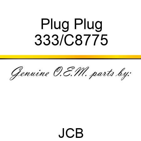 Plug Plug 333/C8775