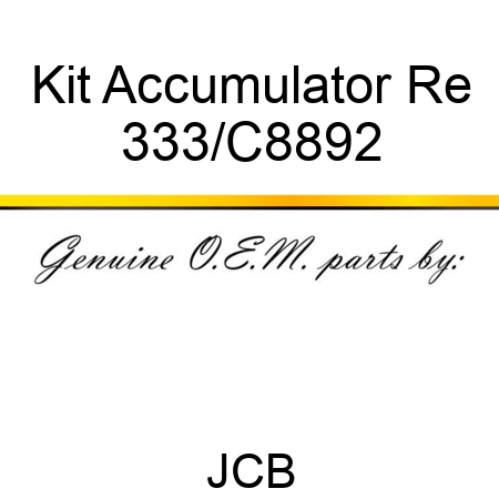 Kit Accumulator Re 333/C8892