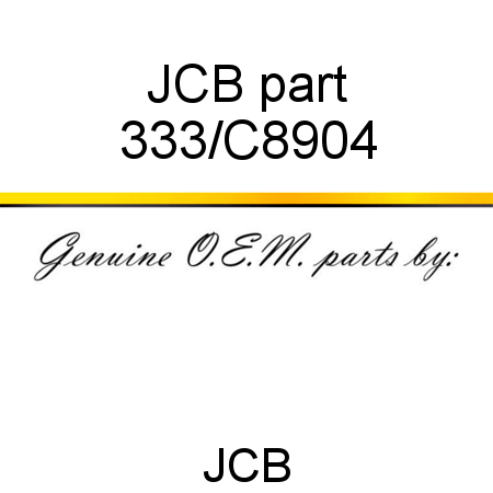 JCB part 333/C8904
