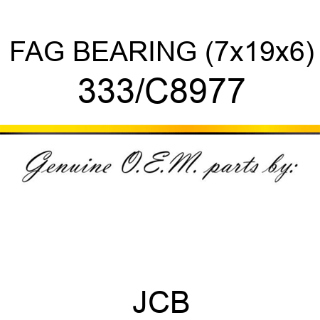 FAG BEARING (7x19x6) 333/C8977