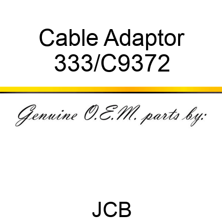 Cable Adaptor 333/C9372