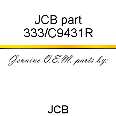 JCB part 333/C9431R