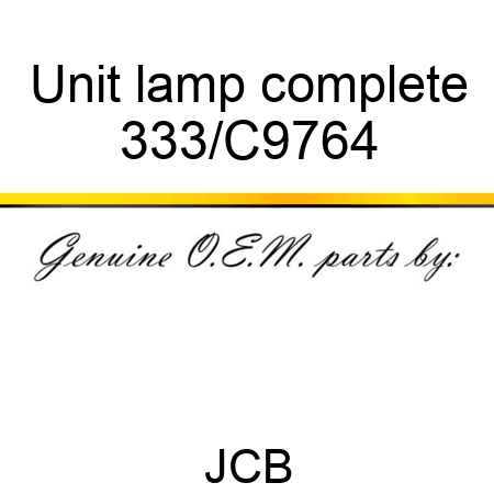 Unit lamp complete 333/C9764