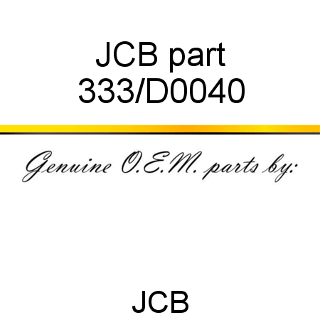 JCB part 333/D0040