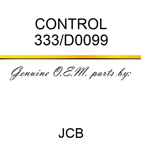 CONTROL 333/D0099