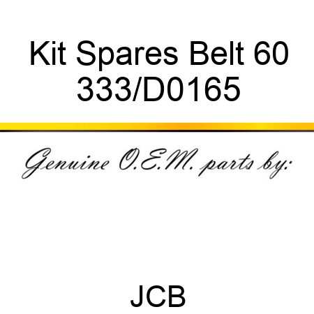 Kit Spares+Belt 60 333/D0165