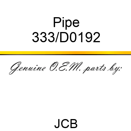 Pipe 333/D0192