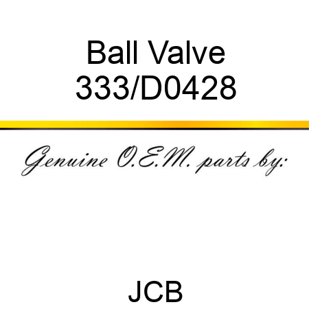 Ball Valve 333/D0428