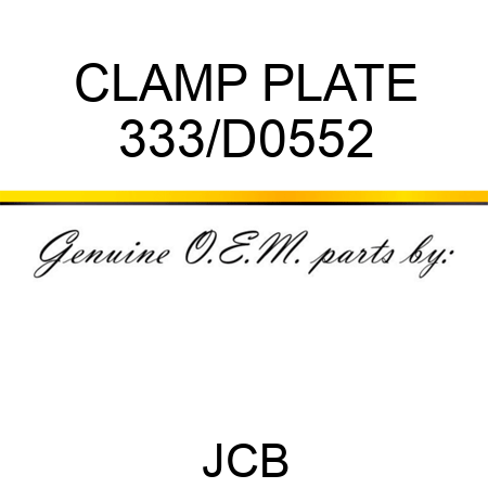 CLAMP PLATE 333/D0552