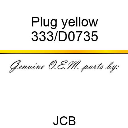 Plug yellow 333/D0735