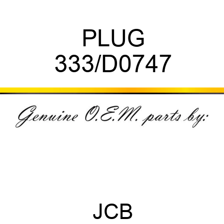 PLUG 333/D0747