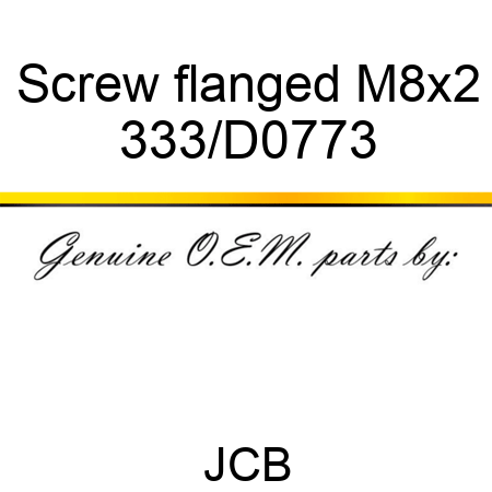 Screw flanged M8x2 333/D0773