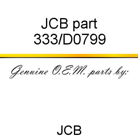 JCB part 333/D0799