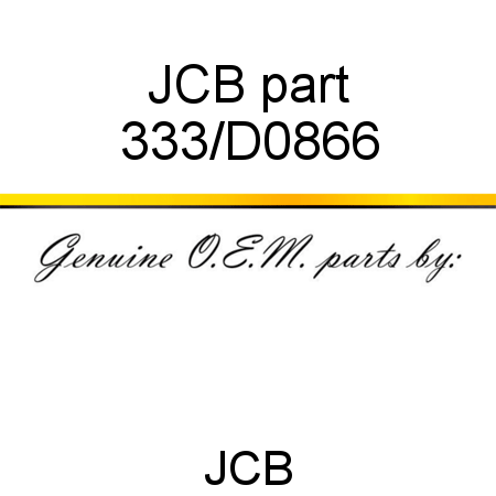 JCB part 333/D0866