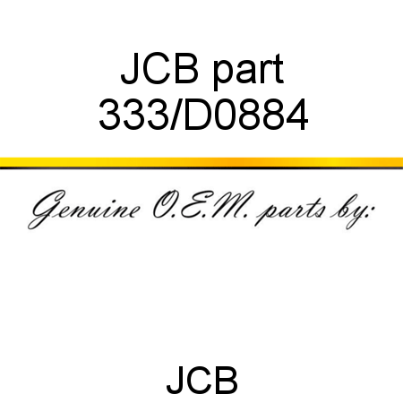 JCB part 333/D0884