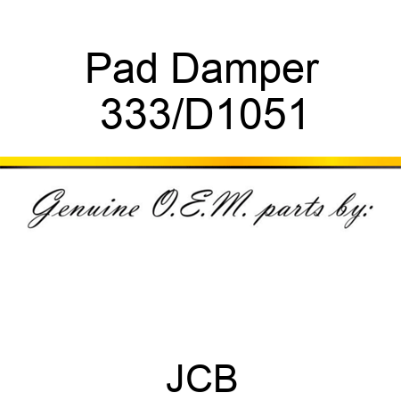 Pad Damper 333/D1051