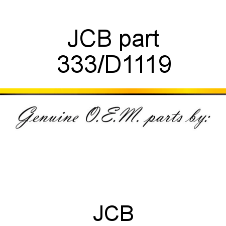 JCB part 333/D1119