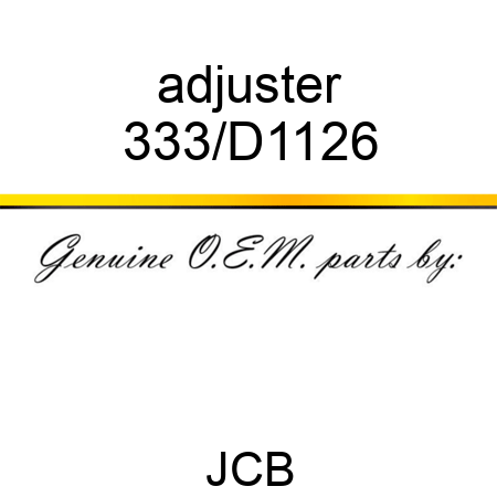 adjuster 333/D1126