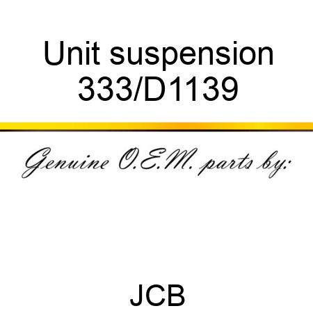 Unit suspension 333/D1139