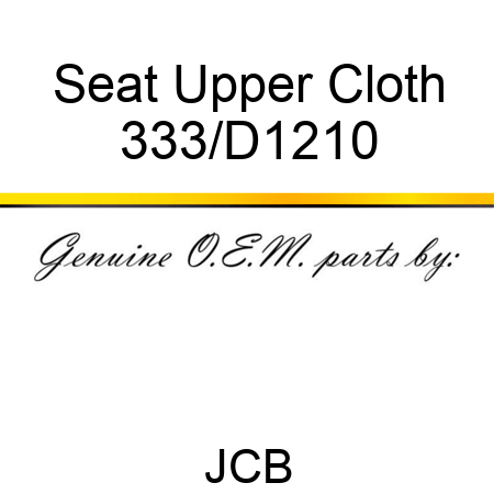 Seat Upper Cloth 333/D1210