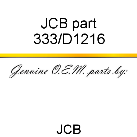 JCB part 333/D1216