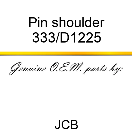 Pin shoulder 333/D1225